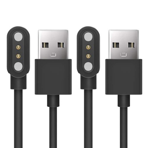 BabyValley 2Pack Compatible for MorePro HM08 Charger, USB Magnetic Charging Cable Replacement Charger Cable Compatible with MorePro HM08 Fitness Tracker (2*Black)