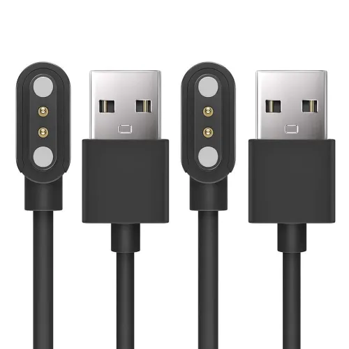BabyValley 2Pack Compatible for MorePro HM08 Charger, USB Magnetic Charging Cable Replacement Charger Cable Compatible with MorePro HM08 Fitness Tracker (2*Black)