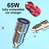 USB Car Fast Adapter Car Charging Solution 65W Power for 12V 24V Car Automobiles Truck Various Devices