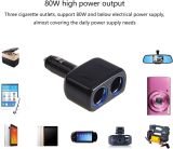 2 in 1 Power Splitter 80W Car Charging Adapter 12V/24V Vehicels Truck Compatible Vehicles Power Outlet