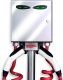 WattZilla-Duo: Level 2, 80 Amp EVSE, 25' Red Retractable J1772 Charging Cable w/Cable Mngmt System, 4X Outdoor Enclosure, Stainless Steel Pole Mount Kit, Mirror Finish, UL/cUL Listed, Made in USA