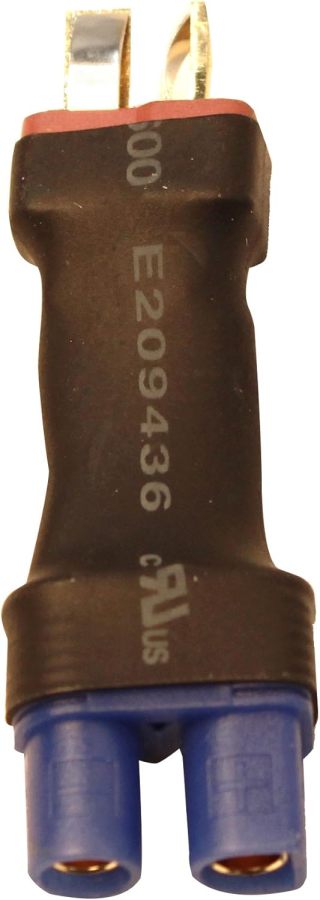 1607 Battery/ESC Adapter: EC3 Battery to Male Deans (T-Plug)