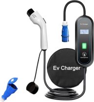 EV Charger Portable EV Charger Type2 Cable 32A 7KW with CEE Plug EVSE Type1 Charging Box j1772 Adapter for Electric Vehicle(32A 7KW GBT)