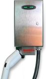 WattZilla-UNO: Level 2, 80 Amp EVSE, 25' red Retractable J1772 Charging Cable w/CMS, Type 4X Outdoor Enclosure, Stainless Steel Wall Mount Kit, Satin Finish, 80 Amp, UL/cUL Listed, Made in The USA