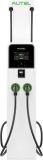 Autel MaxiCharger AC Ultra Commercial Dual Head Charger up to 80A with 8 Inch High-Definition Screen and Cable Management System, White