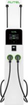 Autel MaxiCharger AC Ultra Commercial Dual Head Charger up to 80A with 8 Inch High-Definition Screen and Cable Management System, White