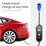 EV Charger Portable EV Charger Type2 Cable 32A 7KW with CEE Plug EVSE Type1 Charging Box j1772 Adapter for Electric Vehicle(32A 7KW GBT)