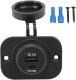 Cell Phone Automobile Charger Dual Port Type C Car Charger with Waterproof Cover QC 3.0 PD 18W Universal for RV Boat SUV Sedan Motorcycle