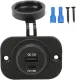 Cell Phone Automobile Charger Dual Port Type C Car Charger with Waterproof Cover QC 3.0 PD 18W Universal for RV Boat SUV Sedan Motorcycle