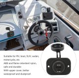 Cell Phone Automobile Charger Dual Port Type C Car Charger with Waterproof Cover QC 3.0 PD 18W Universal for RV Boat SUV Sedan Motorcycle