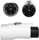 Ev Charger Type2 Car to GBT Ev Charger Adapter 32A Convertor Type2 Ev Car Charger Adapter, Black & white, 500377351