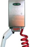 WattZilla-UNO: Level 2, 80 Amp EVSE, 25' red Retractable J1772 Charging Cable w/CMS, Type 4X Outdoor Enclosure, Stainless Steel Wall Mount Kit, Satin Finish, 80 Amp, UL/cUL Listed, Made in The USA