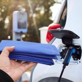SEADEAR Outdoor Waterproof Electric Car Cover for Charging Port Electric EV Winter Rain Snow Car Charging Port Protection Outdoor Car Charging Accessories Magnetic Adhesion