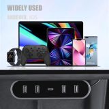Car USB Charger Multi Port Compatible with Tesla Model 3/Y 2021 2022 2023 2024 Foldable USB Hub Tesla Center Console Charger Adapter Accessories