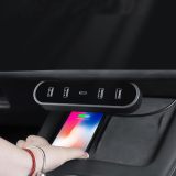 Car USB Charger Multi Port Compatible with Tesla Model 3/Y 2021 2022 2023 2024 Foldable USB Hub Tesla Center Console Charger Adapter Accessories
