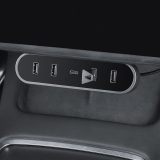 Car USB Charger Multi Port Compatible with Tesla Model 3/Y 2021 2022 2023 2024 Foldable USB Hub Tesla Center Console Charger Adapter Accessories