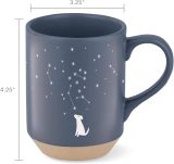 Stoneware Mug, 12 fl oz, Navy, 429017