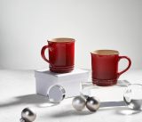 Stoneware Set of 4 Mugs, 14 oz. each, Cerise