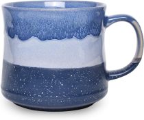 Large Ceramic Coffee Mug, Big Tea Cup for Office and Home, 21 Oz, Dishwasher and Microwave Safe, 1 PCS… (Blue)
