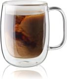 4-pc Double Wall Glass , Insulated Coffee Mug, Clear