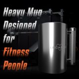 Heavy Mug 8KG/18LB 10 oz - Stainless Steel Fitness Water Cup | Durable Weightlifting Plate Design | Gym, Workout, and Coffee Enthusiast Gift | BPA-Free Sports Bottle