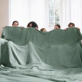 100% Cotton Large Blankets Oversized King for Bed - Waffle Weave Blankets for Spring, Lightweight and Breathable Couch Cover Blankets, Sage Green, 120x94 inches