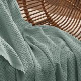 100% Cotton Large Blankets Oversized King for Bed - Waffle Weave Blankets for Spring, Lightweight and Breathable Couch Cover Blankets, Sage Green, 120x94 inches