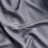 King Size Sheet Set, Cooling Sheets King, Rayon Derived from Bamboo, Deep Pocket Up to 16 , Breathable & Soft Bed Sheets, Hotel Luxury Silky Bedding Sheets & Pillowcases, Dark Grey
