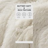 King Size Blanket Cream – Fuzzy, Fluffy, and Shaggy Faux Fur, Soft and Thick Sherpa, Tie-dye Decorative Gift for Bed, 108x90 Inches, 380 GSM