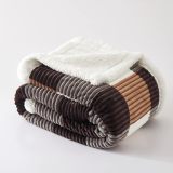 Sherpa Blanket Full/Queen Plaid Thick Bed Blanket, 90”*80” Super Soft Flannel Fuzzy Fleece Reversible Velvet Plush Warm Blanket for Couch (Brown-Check, 80 *90 )