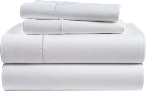 100% Egyptian Cotton Sheets King Size - 1000 Thread Count, 4Pc King Size Sheets set, Smooth Sateen Weave King Sheets, Ultra Luxury Bed Sheets, 16  Deep Pocket King Sheet Set - White Sheets