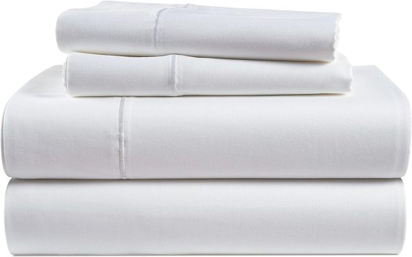 100% Egyptian Cotton Sheets King Size - 1000 Thread Count, 4Pc King Size Sheets set, Smooth Sateen Weave King Sheets, Ultra Luxury Bed Sheets, 16  Deep Pocket King Sheet Set - White Sheets