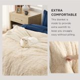 Fuzzy Faux Fur King Blanket - Soft, Fluffy, Plush Sherpa Fleece, 108x90 Inches, 640 GSM