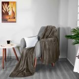 Bedding Fleece Blanket King Size Brown 300GSM Luxury Fuzzy Soft Anti-Static Microfiber Bed Blanket (90x102 Inches)