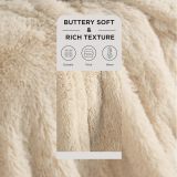 Fuzzy Faux Fur King Blanket - Soft, Fluffy, Plush Sherpa Fleece, 108x90 Inches, 640 GSM