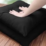 Bedding Throw Pillows Insert (Pack of 2, Black) - 26 x 26 Inches Bed and Couch Pillows - Indoor Decorative Pillows