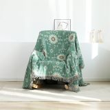 Boho Throw Blanket for Bed - 100% Cotton Ultra Soft Rustic Quilt Summer Blanket - Floral Printed Farmhouse Decor Bed Blankets,90 ×98  All Season Rustic Throw for Sofa Couch Chair