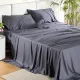 King Size Sheet Set, Cooling Sheets King, Rayon Derived from Bamboo, Deep Pocket Up to 16 , Breathable & Soft Bed Sheets, Hotel Luxury Silky Bedding Sheets & Pillowcases, Dark Grey