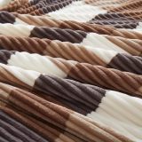 Sherpa Blanket Full/Queen Plaid Thick Bed Blanket, 90”*80” Super Soft Flannel Fuzzy Fleece Reversible Velvet Plush Warm Blanket for Couch(Beige Check, 80 *90 )