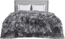Ultra Soft Fluffy King Size Blanket for Bed – Fuzzy, Fluffy, Shaggy Faux Fur King Blanket, Warm and Thick Sherpa, Tie-dye Decorative Gift, Oversized Blankets King Size, 108x90 Inches, 640 GSM