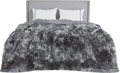 Ultra Soft Fluffy King Size Blanket for Bed – Fuzzy, Fluffy, Shaggy Faux Fur King Blanket, Warm and Thick Sherpa, Tie-dye Decorative Gift, Oversized Blankets King Size, 108x90 Inches, 640 GSM