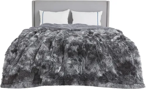 Ultra Soft Fluffy King Size Blanket for Bed – Fuzzy, Fluffy, Shaggy Faux Fur King Blanket, Warm and Thick Sherpa, Tie-dye Decorative Gift, Oversized Blankets King Size, 108x90 Inches, 640 GSM