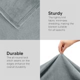 Bedding Fleece Blanket King Size Ash Grey 300GSM Luxury Fuzzy Soft Anti-Static Microfiber Bed Blanket (90x102 Inches)