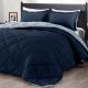 King Size Comforter Set - Blue and Sapphire King Comforter, Soft Bedding Sets for All Seasons -3 Pieces - 1 Comforter (104 x92 ) and 2 Pillow Shams(20 x36 )