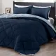 King Size Comforter Set - Blue and Sapphire King Comforter, Soft Bedding Sets for All Seasons -3 Pieces - 1 Comforter (104 x92 ) and 2 Pillow Shams(20 x36 )