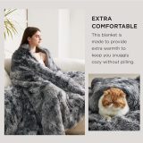 Ultra Soft Fluffy King Size Blanket for Bed – Fuzzy, Fluffy, Shaggy Faux Fur King Blanket, Warm and Thick Sherpa, Tie-dye Decorative Gift, Oversized Blankets King Size, 108x90 Inches, 640 GSM