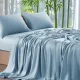 Sheets Set，Rayon Derived from 100% Bamboo_，Cooling & Soft Bed Sheets, Luxury Bedding Sheets & Pillowcases, 16 Inch Deep Pockets (King,Teal Blue)