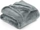 Bedding Fleece Blanket King Size Ash Grey 300GSM Luxury Fuzzy Soft Anti-Static Microfiber Bed Blanket (90x102 Inches)