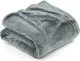 Bedding Fleece Blanket King Size Ash Grey 300GSM Luxury Fuzzy Soft Anti-Static Microfiber Bed Blanket (90x102 Inches)