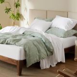 King Size Sheet Set, Cooling Sheets King, Rayon Derived from Bamboo, Deep Pocket Up to 16 , Breathable & Soft Bed Sheets, Hotel Luxury Silky Bedding Sheets & Pillowcases, White